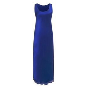 NWT Gold Hawk Chris Bias Tank Silk Maxi Dress In Blue Size Small $305 MSRP